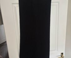 Zara long black ribbed knit scarf