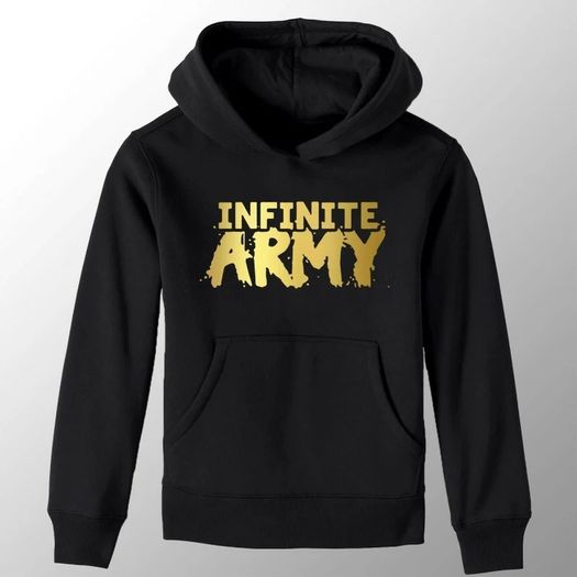 Kids Infinite Army Hoodie Youth Infinite List Youtuber Merch Gamer Top Boys Girls Unisex Sweater Hooded Sweatshirt size 5-15 Birthday Gift
