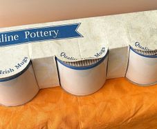 Carrigaline Pottery Single-Stripe Mugs x3