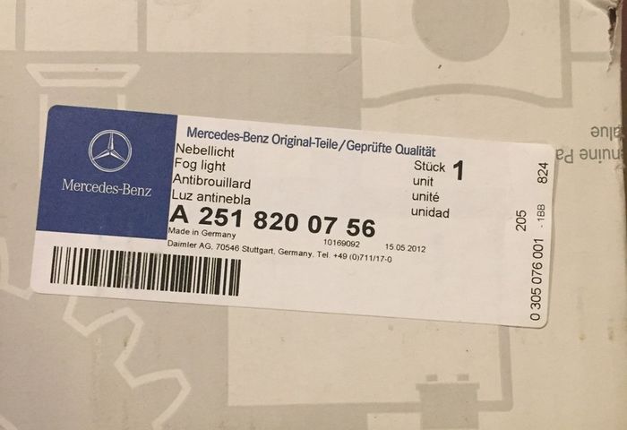 LH Front Fog Lamp (Mercedes A C M Class)