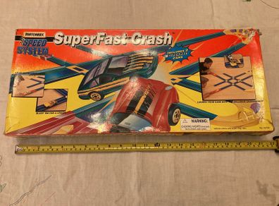 Matchbox Superfast Crash tracks. In box, all parts. Nothing missing. Box in excellent condition. 1996. Relive the great memories.....