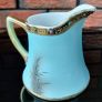 Nippon Vintage Flying Geese Jewel Moriage Aqua Creamer/Milk Jug Image 3
