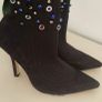 ZARA black/navy embellished sock boots Sz 38 (Fit 5UK) - Rrp 59.99 Image 8