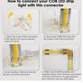 6pcs L-shaped COB Light With Snap Button, Reusable, For 2pin 8mm/10mm Image 7