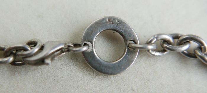 Vintage heavy hallmarked 925 Sterling Silver BVLGARI Necklace length 20" - 49.9g