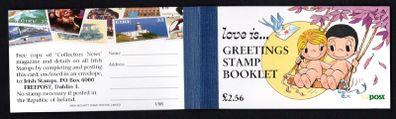 1998 Ireland IRP2.56 Greetings Stamp Booklet Mint Never Hinged MNH). Hibernian HB62