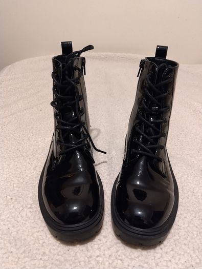 Black Patent Ankle Boots