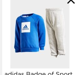 baby boy adidas tracksuit Royal blue and grey
