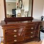 Solid mahogany vanity unit and mirror Image 2