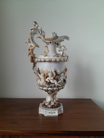 Vintage Capodimonte  Porcelain Ewer