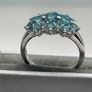 Sterling silver 925 ring with Blue Apatite Image 5