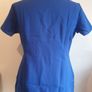 Simon Jersey One Button Tunic Blue Spa Salon Therapist Healthcare Uniform UK18 Image 2