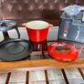 MasterClass Cast Iron Enamelled Red Fondue Set BNIB Image 3