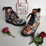 Dr Martens 1460 8 eye Sienna Miller floral flowers england vintage UK6 EU39 US 8 Image 9