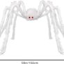 Halloween White Giant Spider, 150cm Hairy Spiders Halloween Realistic Large Fake Hairy Spider Props for Halloween Indoor Outdoor Decorations Image 2