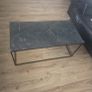 Black marble effect coffee table metal frame Image 3