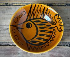 John Ffrench Arklow Studio Pottery signed fish bowl