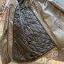 Mens steel grey 'biker affect' leather jacket Image 5