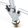 Kitchen Sink Mixer Taps Monobloc Swivel Spout Chrome Brass Dual Lever with Hoses (FREE POSTAGE) Image 6