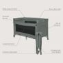 Lionelo ELLEN 3-in-1 Travel Cot with 2 Height Levels Image 2