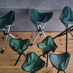 Camping fold up chairs x 7