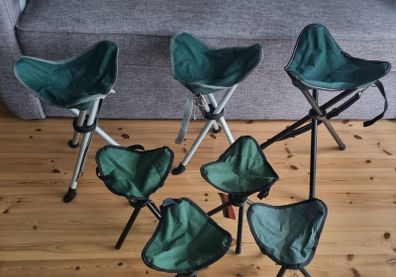 Camping fold up chairs x 7