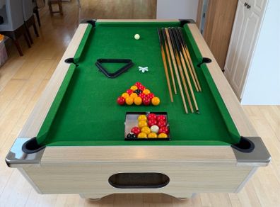 DPT Slate Bed Pool Table - Made In UK - Cues / Balls/Triangle