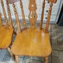 Solid wood dining table & six chairs Image 3