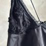 Zara Black Lace & Silk Top XL Image 2
