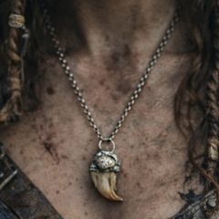 1 Prehistoric Bear Claw Talisman on a Sterling Silver Belcher Chain