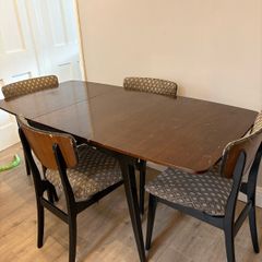 Dining table and four chairs