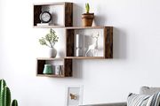 New Set of 3 Cube Rustic Shelves - FREE P&amp;P