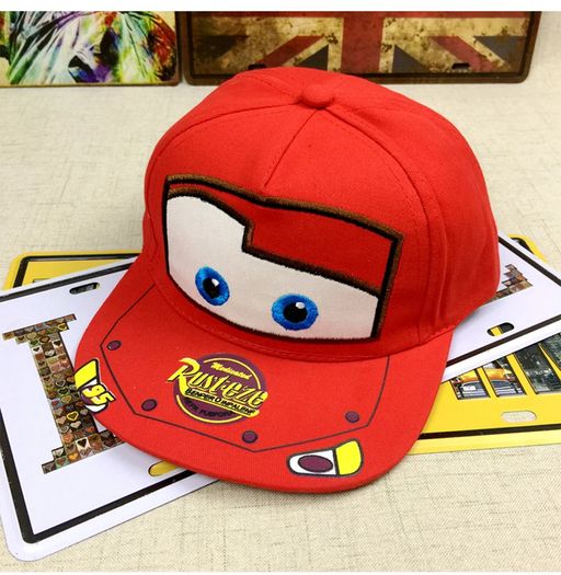 Disney Cars Lightning McQueen Anime Cars Kids Baseball Cap Korean Toddler Baby Hat For Boys Girls Fashion Outdoor Children's Hip Hop Snapback Sun Caps