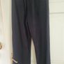 black wide leg light corduroy trousers Image 3