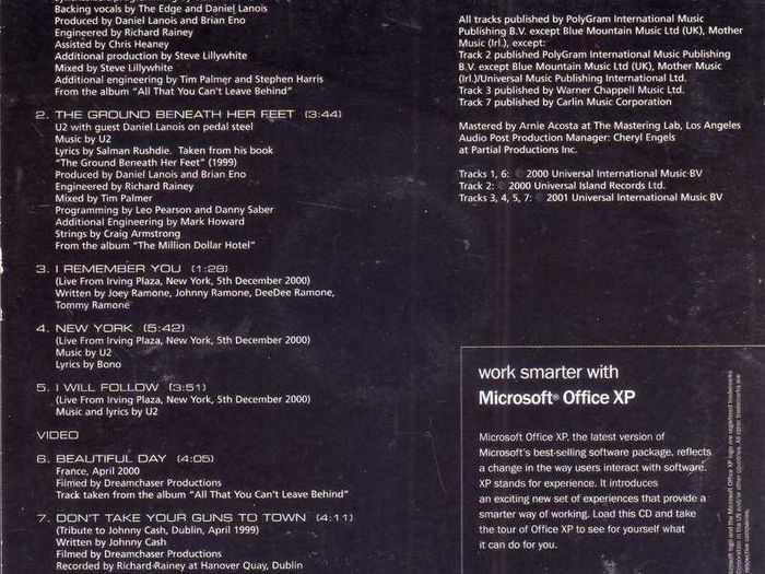 U2 - The Best Of 1990-2000 Promotional Cd  And   U2 - Exclusive Cd