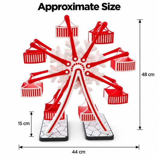 Snowflake Christmas Ferris Wheel, Rotating Centrepiece 3D