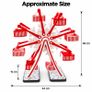 Snowflake Christmas Ferris Wheel, Rotating Centrepiece 3D Image 4