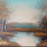 Painting of mountains lake and trees Image 2