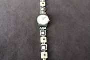 Women Swatch Watch Chessboard Steel Band LB160G Plastic Black Case 25mm Vintage