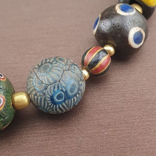 Ancient Gabri Thousand Eyes Glass Beads Necklace 26inches