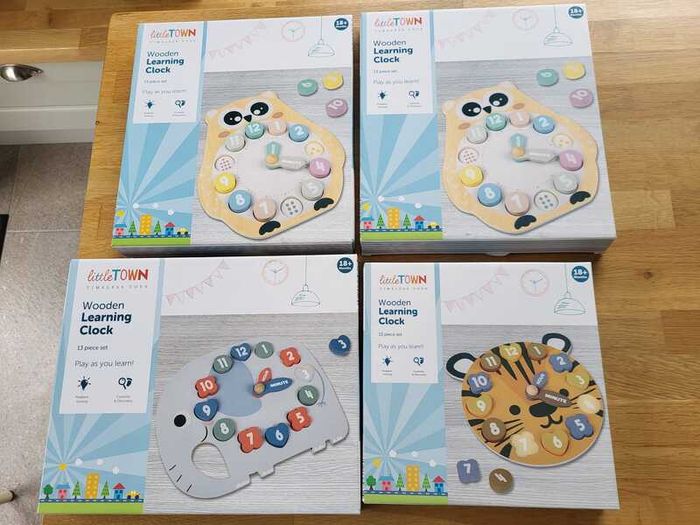 Little Town Wooden Learning Clocks