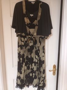 Size 14. GOLD Designer dress and Balero. Occasion wear.