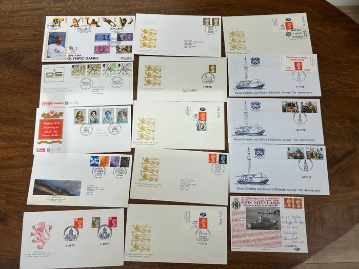 Stamp Collection Bundle GB Britain 1990-1999 MNH / FDC and more