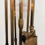 Early 20th Century Brass Fire Irons Set on Stand Image 5