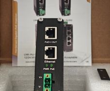 E-link Industrial Gigabit PoE++ Injector 48V DC PoE++ 95W up to 100 Meters Output DIN Rail Mount Hardened High Power PoE Adapter