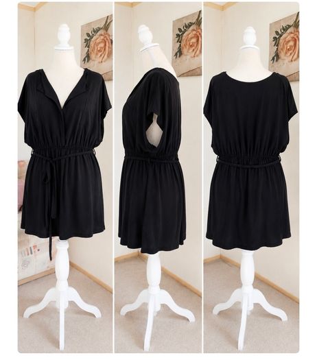 Black Belted Dress  Flattering & Easy to Wear