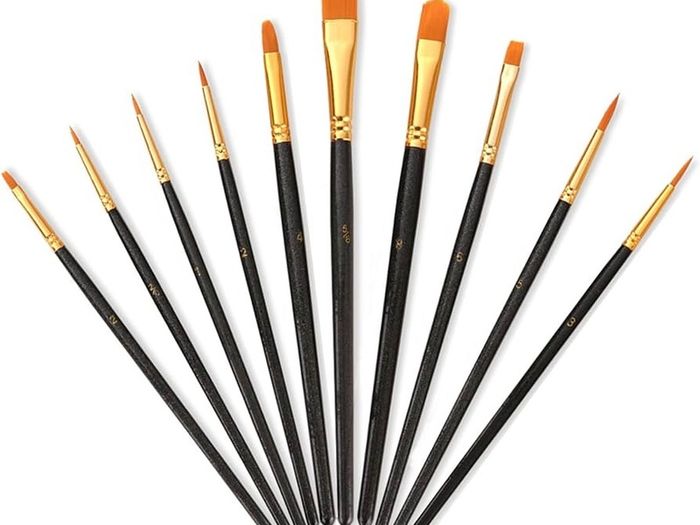 NEW SALE | Paint Brushes Set,10 PCS Professional Painting Brushes,Artists Paint Brushes,Brushes for Acrylic Painting,for Artists, Adults & Kids