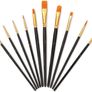 NEW SALE | Paint Brushes Set,10 PCS Professional Painting Brushes,Artists Paint Brushes,Brushes for Acrylic Painting,for Artists, Adults & Kids Image 2