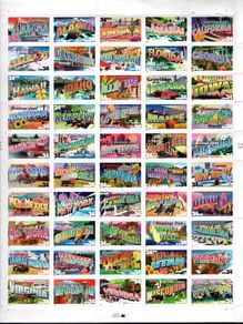 2002 USA Greetings from America Commemorative Stamps Sheetlet Plate S111 Mint Never Hinged (MNH)