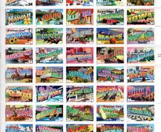 2002 USA Greetings from America Commemorative Stamps Sheetlet Plate S111 Mint Never Hinged (MNH)